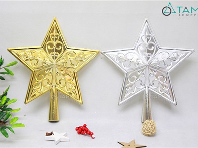 Ngôi sao gắn đỉnh cây thông Noel bằng nhựa X-NSGD-01